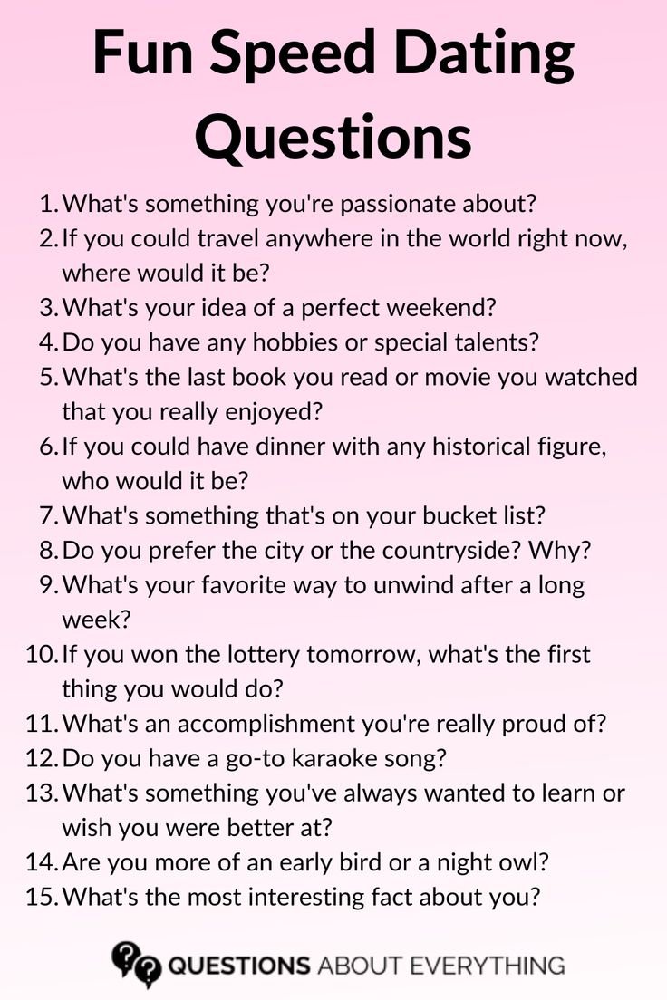 Speed Dating Questions